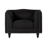 Feya Black Fabric Chair - SE Home