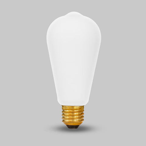 8W 2800K Warm White E27 Matt White ST64 Teardrop Dimmable LED Light Bulb