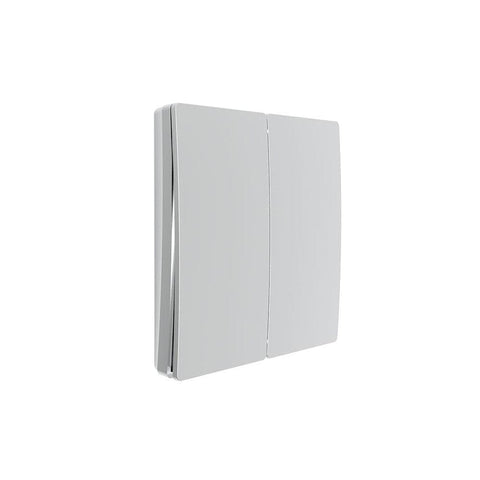 Wireless Kinetic Switches 2 Gang Wireless Kinetic Light Switch, Silver