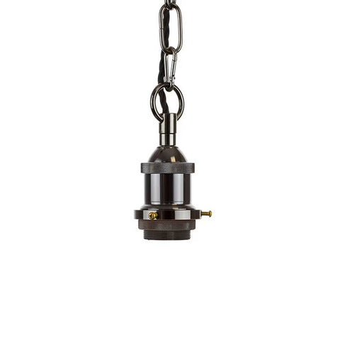 Black Nickel Decorative Bulb Holder with Chain - SE Home
