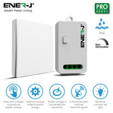 1 Gang Wireless Kinetic Light Switch + Non Dimmable & WiFi 5A RF Receiver Bundle Kit - SE Home