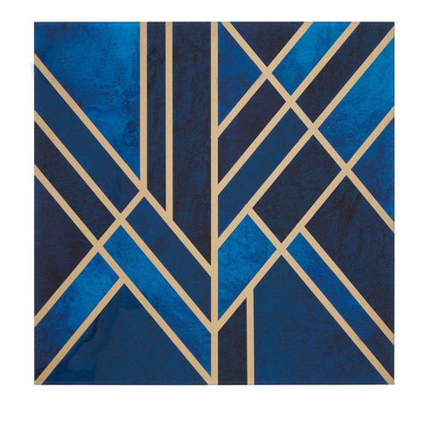 Arts & Crafts Celina Deco Blue / Gold Wall Art