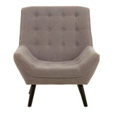 Stockholm Grey Curved Chair - SE Home