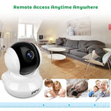 Smart Home Security Indoor Wifi IP Camera With 2 Way Audio, PTZ And Motion Sensor Alarm