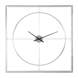 Trinity Silver Finish Skeleton Wall Clock - SE Home