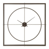 Trinity Rust Finish Skeleton Wall Clock - SE Home