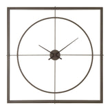 Clocks Trinity Rust Finish Skeleton Wall Clock