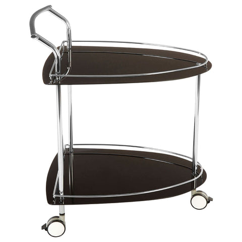 Black Tempered Glass Serving Trolley - SE Home