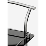Black Tempered Glass Serving Trolley - SE Home