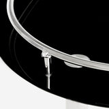 Black Tempered Glass Serving Trolley - SE Home
