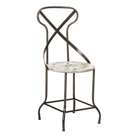 Artisan Cream Metal Chair - SE Home