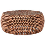 Templar Beaded Iron Copper Coffee Table - SE Home
