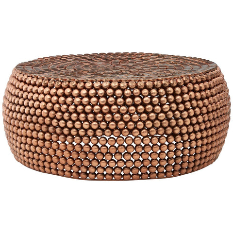 Templar Beaded Iron Copper Coffee Table - SE Home