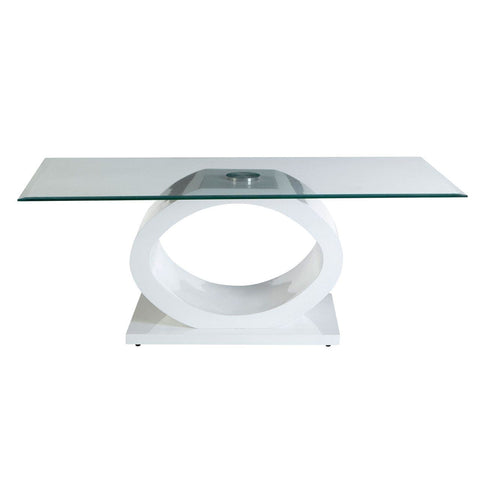 Halo O Shaped Coffee Table With White Base - SE Home