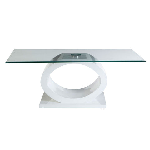 Coffee Tables Halo O Shaped Coffee Table With White Base