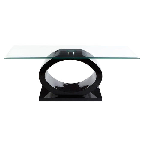 Coffee Tables Halo O Shaped Coffee Table With Black Base