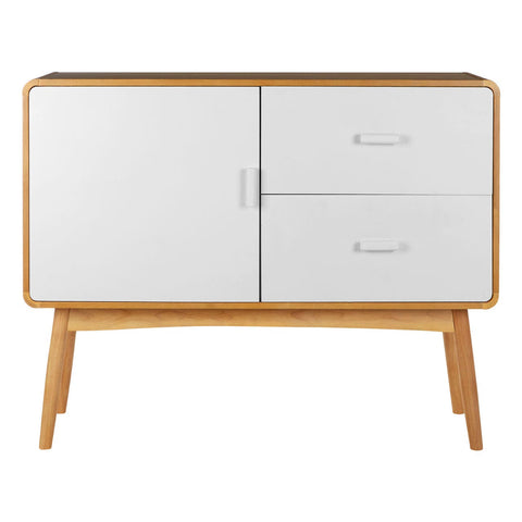 Malmo Sideboard In Oak Wood With 1 Door & 2 Drawers