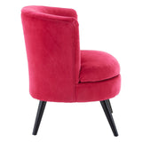 Round Plush Pink Cotton Velvet Armchair - SE Home
