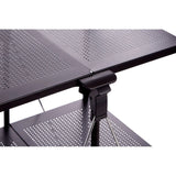 Table & Bar Stools Black Rectangular Folding Kitchen Trolley