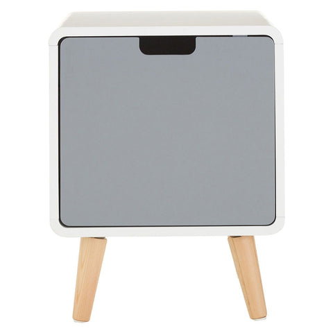 Milo 1 Door Cabine InWhite & Grey - SE Home