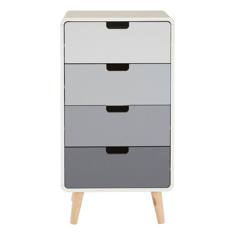 Cabinets & Storage Milo 4 Drawer Cabinet In White & Grey