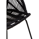 Arm Chairs, Recliners & Sleeper Chairs Lagom Black Rattan Chair With Iron Legs