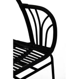 Lagom Black Rattan Chair With Raised Sides - SE Home