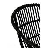 Lagom Black Rattan Chair With Raised Sides - SE Home