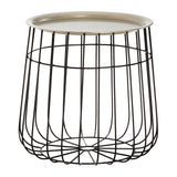 Kitchen & Dining Room Tables Templar Silver / Black Wire Detail Side Table