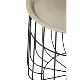 Kitchen & Dining Room Tables Templar Silver / Black Wire Detail Side Table