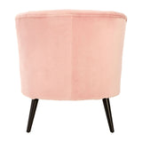 Round Pink Velvet Plush Armchair - SE Home