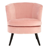 Arm Chairs, Recliners & Sleeper Chairs Round Pink Velvet Plush Armchair