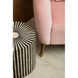 Round Pink Velvet Plush Armchair - SE Home