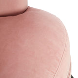Round Pink Velvet Plush Armchair - SE Home