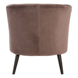 Round Grey Velvet Plush Armchair - SE Home