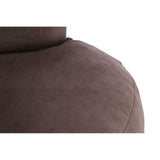 Round Grey Velvet Plush Armchair - SE Home