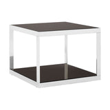 Allure Silver Finish Square Coffee Table - SE Home