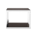 Allure Silver Finish Square Coffee Table - SE Home