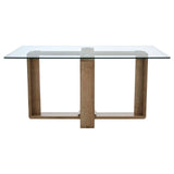 Kitchen & Dining Room Tables Barton Clear Tempered Glass Dining Table