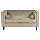 Felisa 2 Seat Mink Velvet Sofa - SE Home