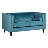 Felisa 2 Seat Blue Velvet Sofa - SE Home