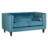 Sofas Felisa 2 Seat Blue Velvet Sofa