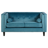 Sofas Felisa 2 Seat Blue Velvet Sofa