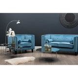 Sofas Felisa 2 Seat Blue Velvet Sofa