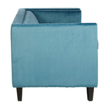 Sofas Felisa 3 Seat Blue Velvet Sofa