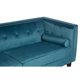 Felisa 3 Seat Blue Velvet Sofa - SE Home
