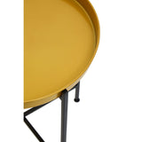 Hege Small Brass And Black Finish Side Table - SE Home