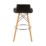 Table & Bar Stools Radisson Bar Stool In Faux Leather With Beechwood Legs