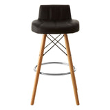 Table & Bar Stools Radisson Bar Stool In Faux Leather With Beechwood Legs