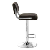 Table & Bar Stools Radisson Bar Stool In Black Faux Leather With A Chrome Base